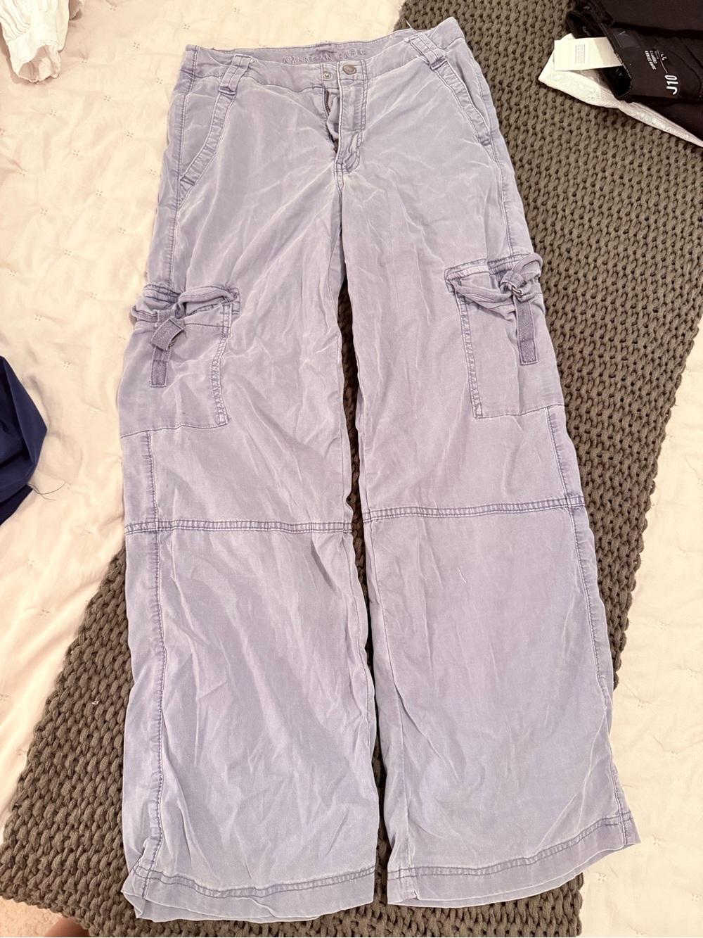 American Eagle Lavender/gray Cargo Pants